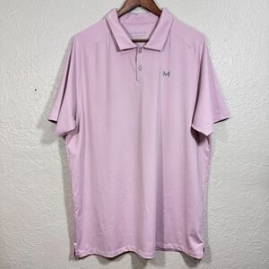 Maelreg Performance Polo Extra Large Pastel Pink Preppy Tennis Golf Country Club